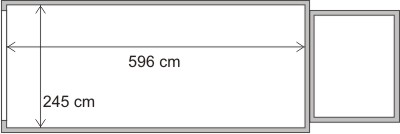 The internal arrangement of van Iveco 36m3 box (EuroCargo ML75E15)